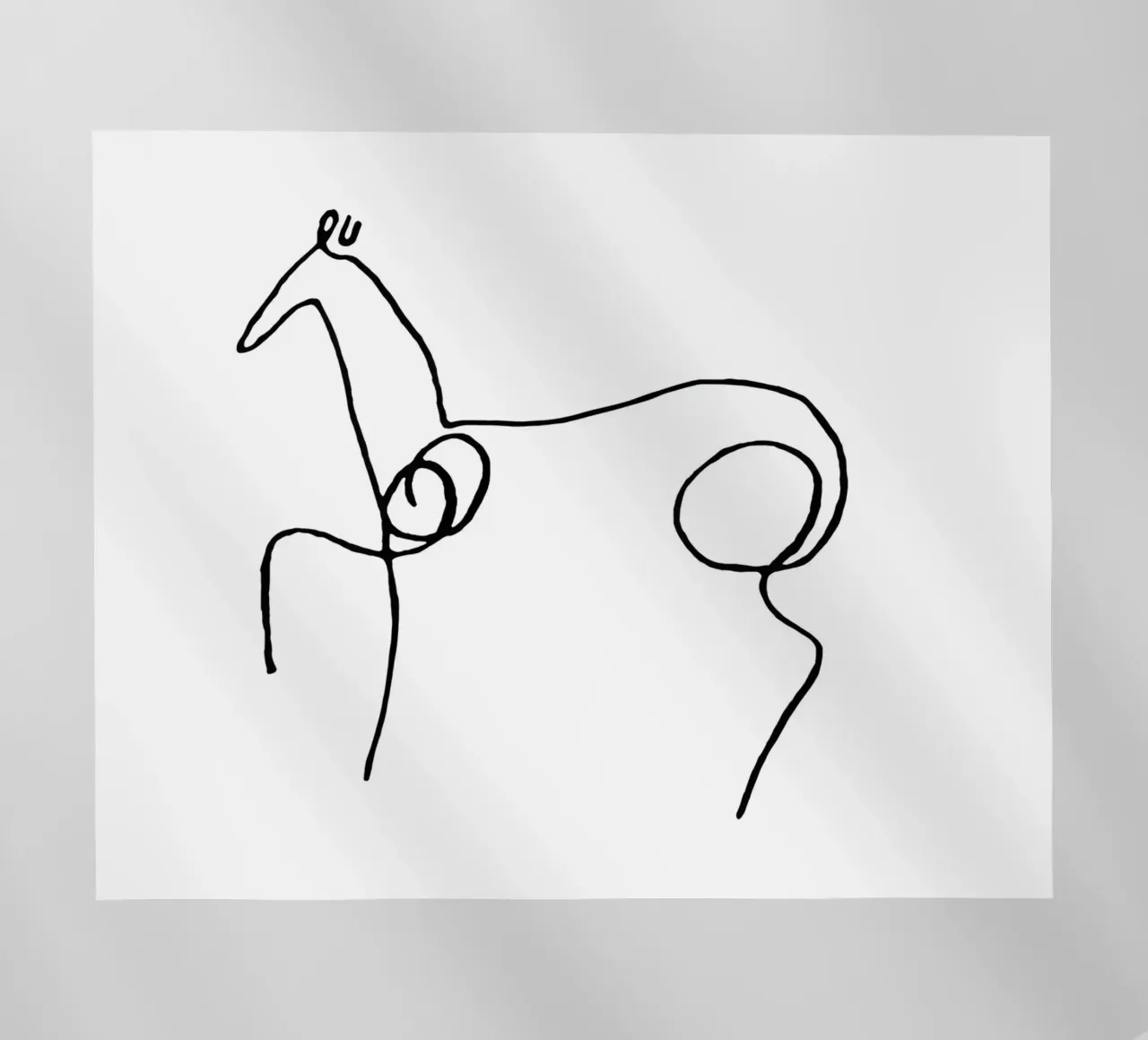 Pablo Picasso Horse Sketch pellicola backlit da AppleAlone