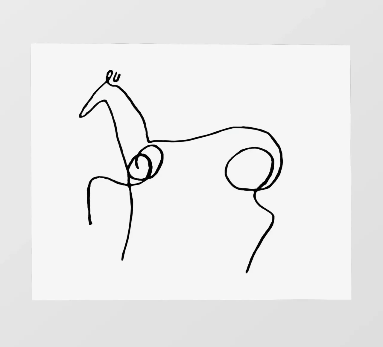 Pablo Picasso Horse Sketch telo in pvc da AppleAlone