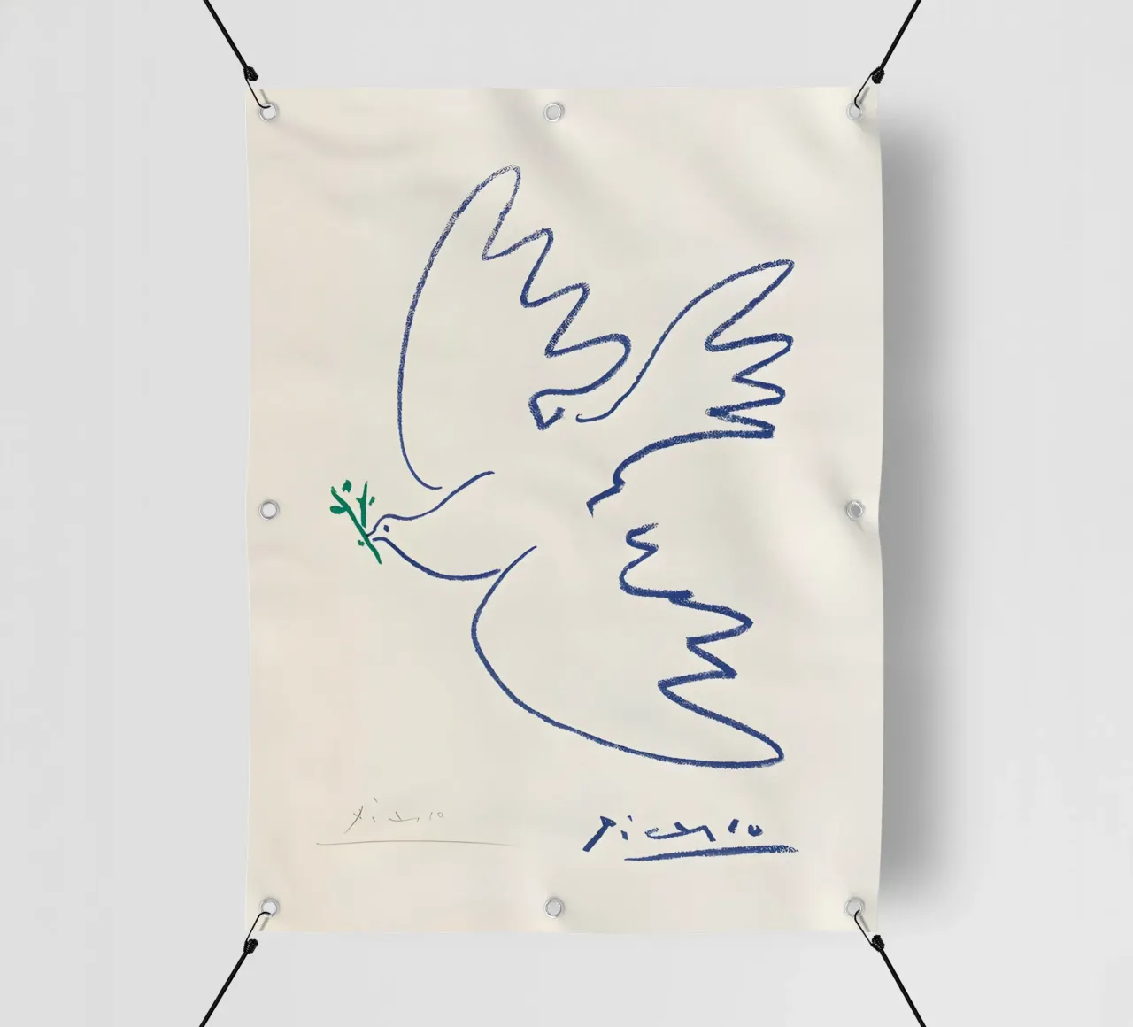 Pablo Picasso Dove Sketch telo in pvc da AppleAlone