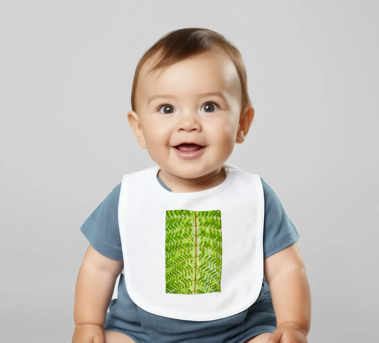 fern leaf baby bib by Earthly Visions