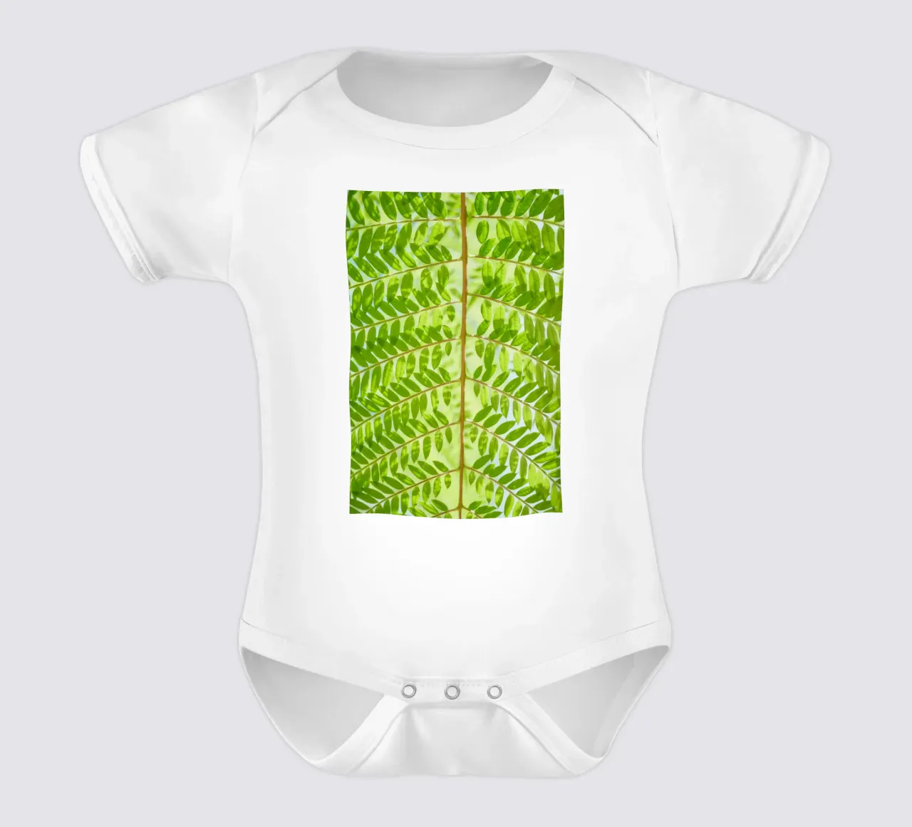foglia di felce body neonato maniche corte da Earthly Visions