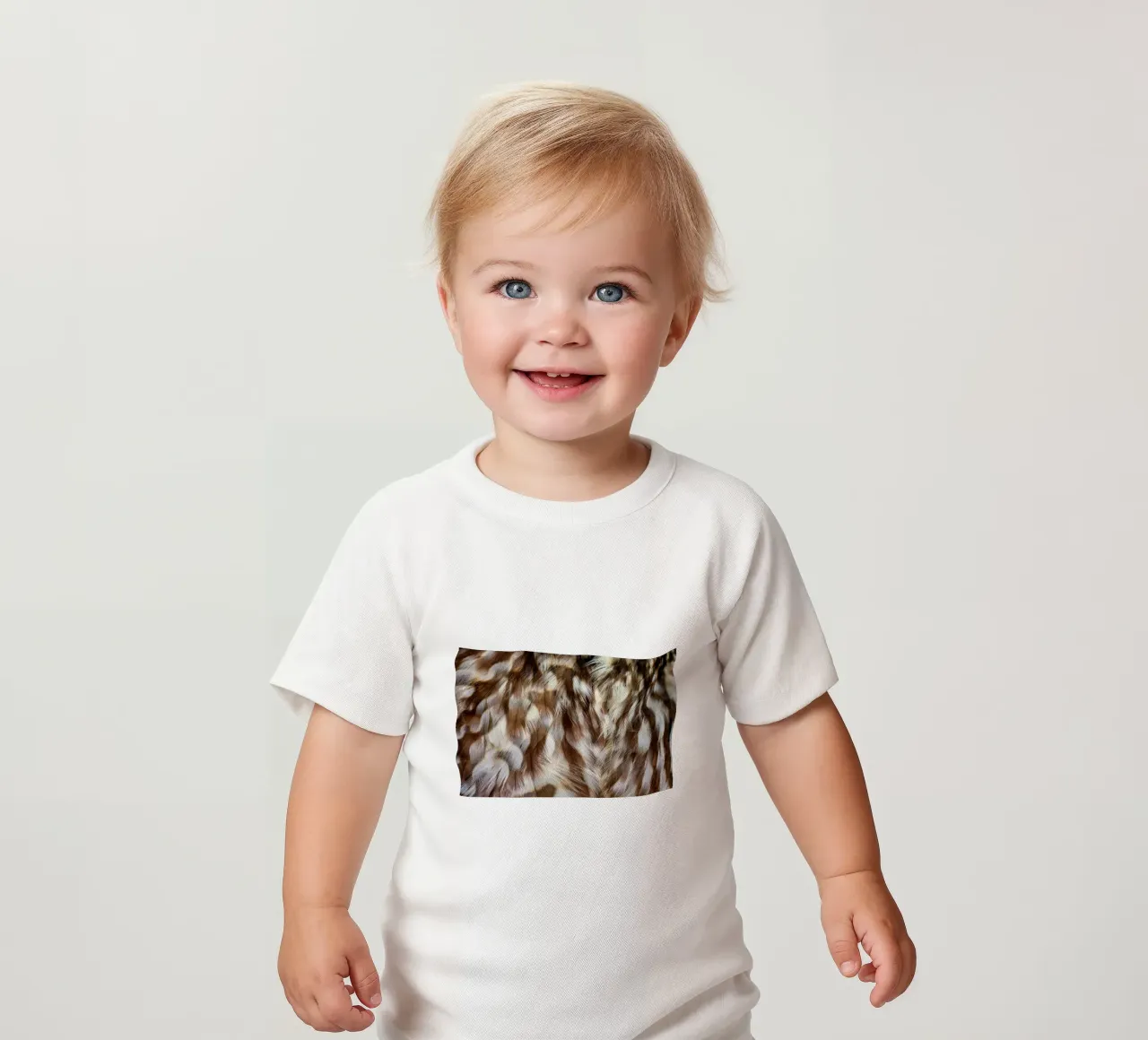feathers brown baby t-shirt by Earthly Visions