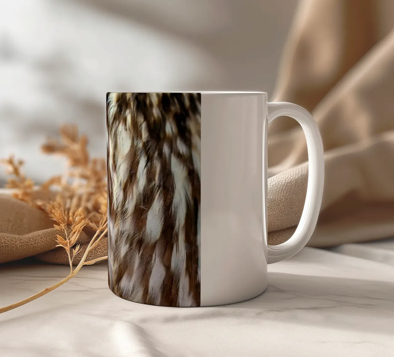 piume marrone tazza in ceramica da Earthly Visions