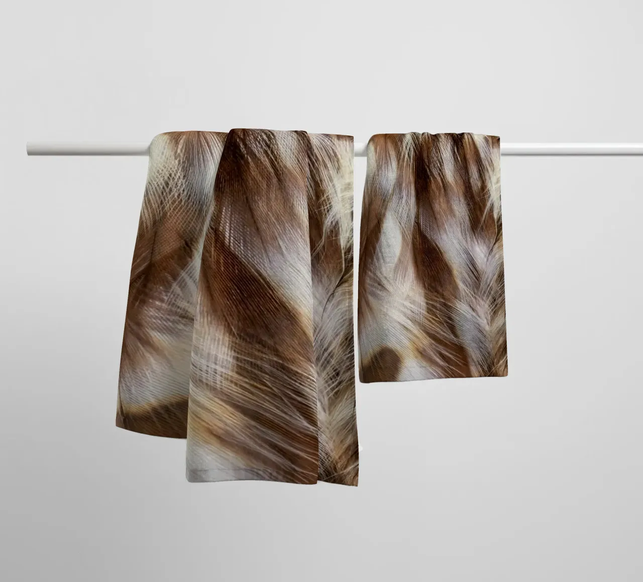 feathers brown towel by Earthly Visions