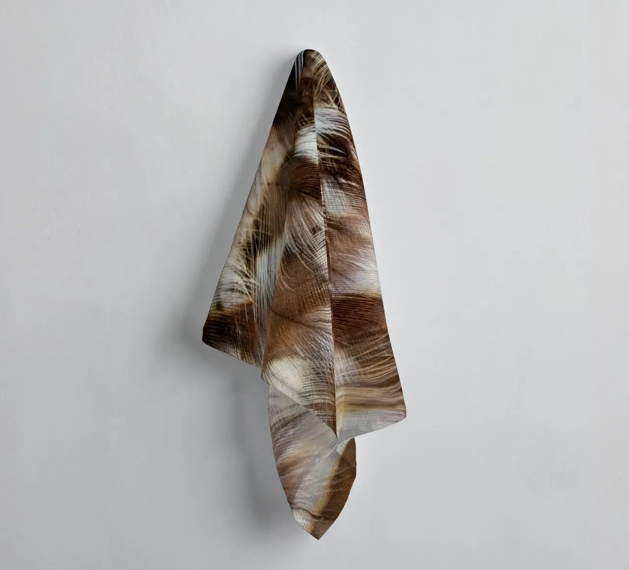 feathers brown towel by Earthly Visions