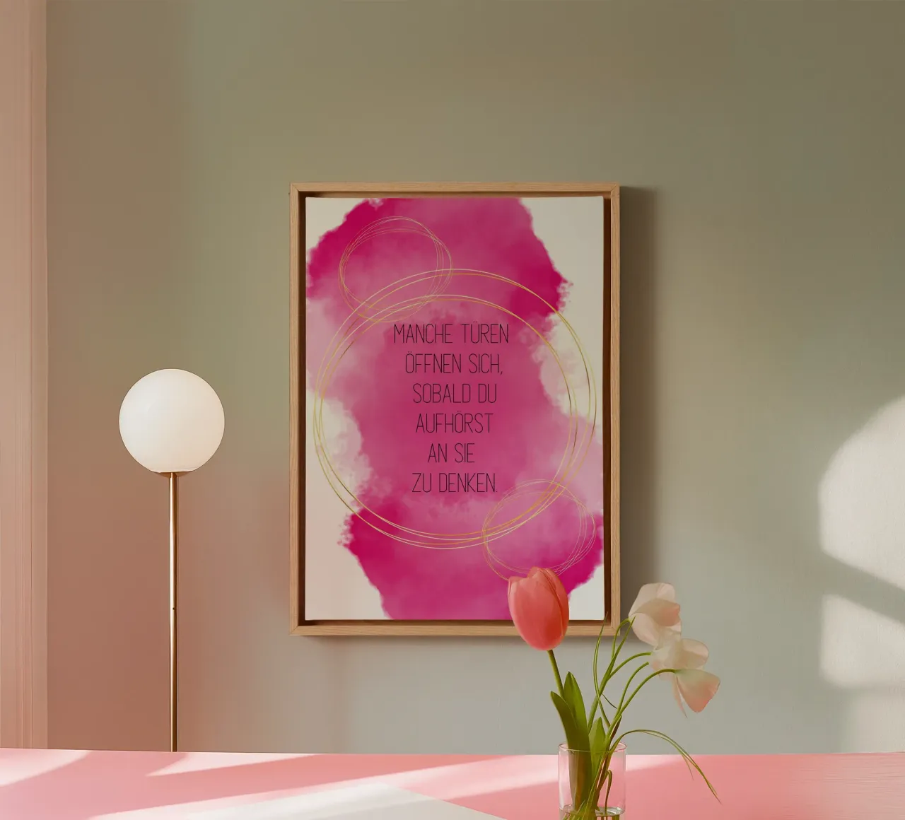 Gedanke canvas met Baklijst van AESTHETIC VIBES by Isabel
