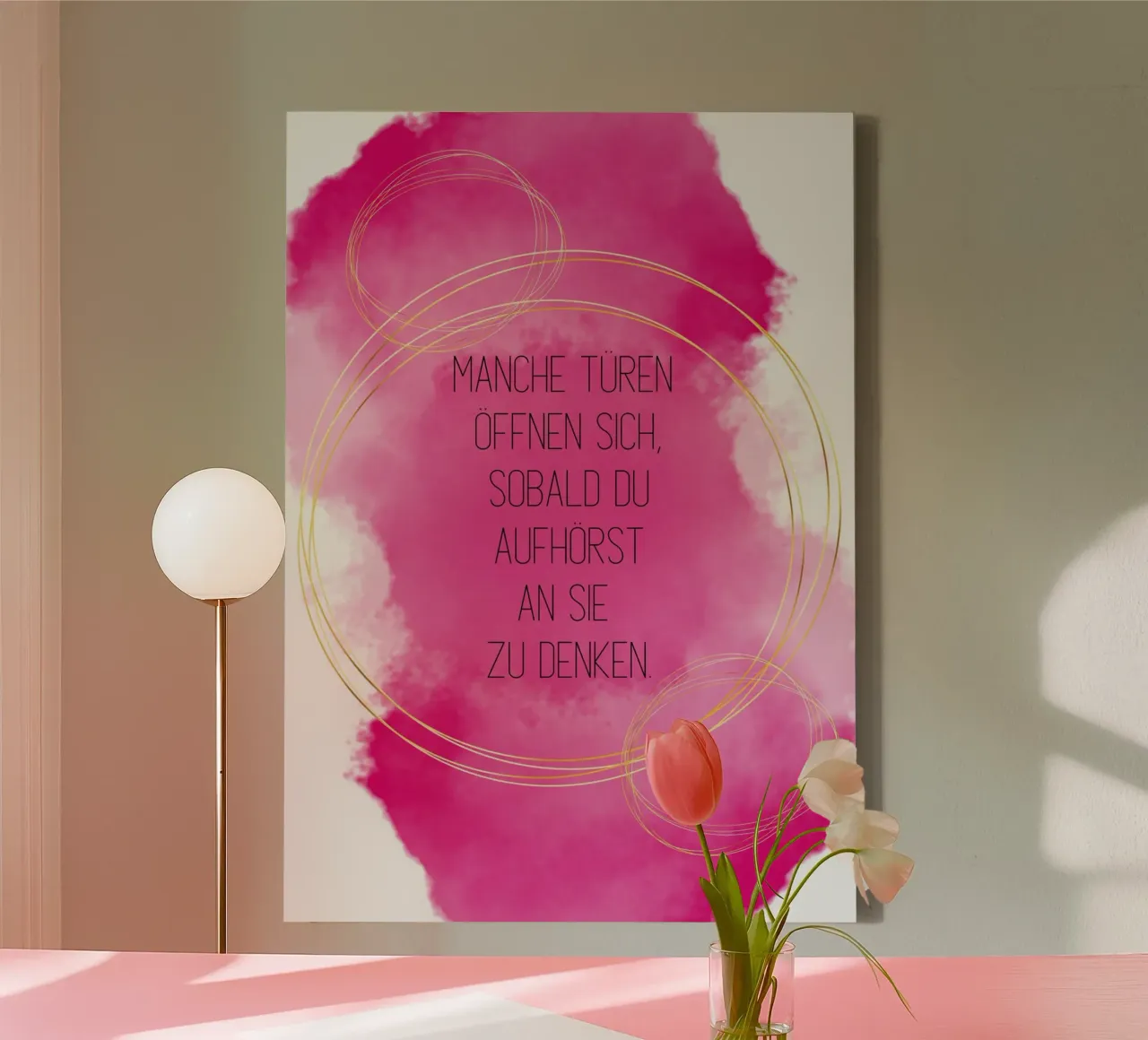 Gedanke canvas met Baklijst van AESTHETIC VIBES by Isabel