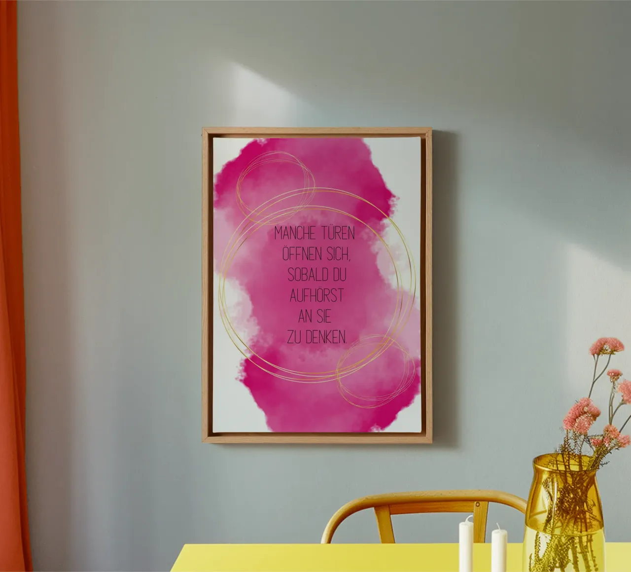 Gedanke Leinwand mit Schattenfugenrahmen von AESTHETIC VIBES by Isabel