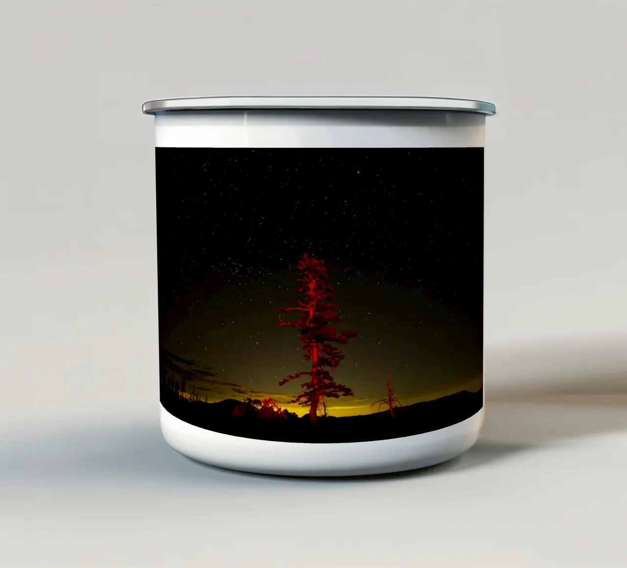 albero cielo notturno tazza in smalto da Earthly Visions
