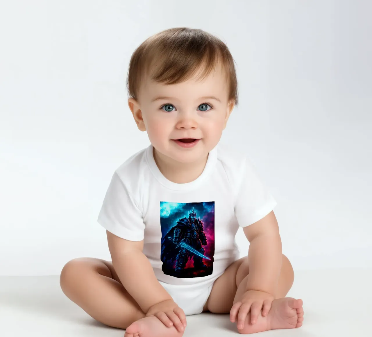 Soul Of Lich King WOW short-sleeve baby romper by DGSoulheroes