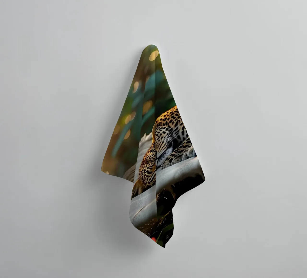 Leopard | Chilling in style (1) towel by Trinkets NL Design Studio