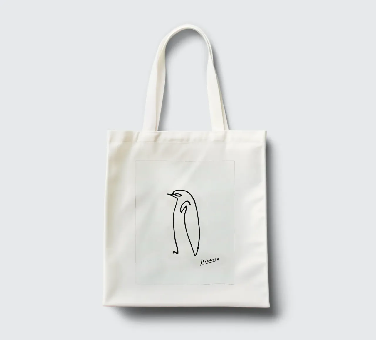 Pablo picasso-pinguino borsa in juta da AppleAlone