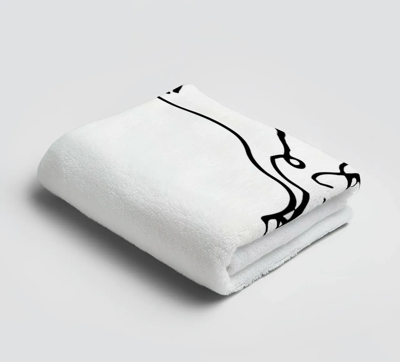 Pablo Picasso Rabbits Line Drawing towel by AppleAlone