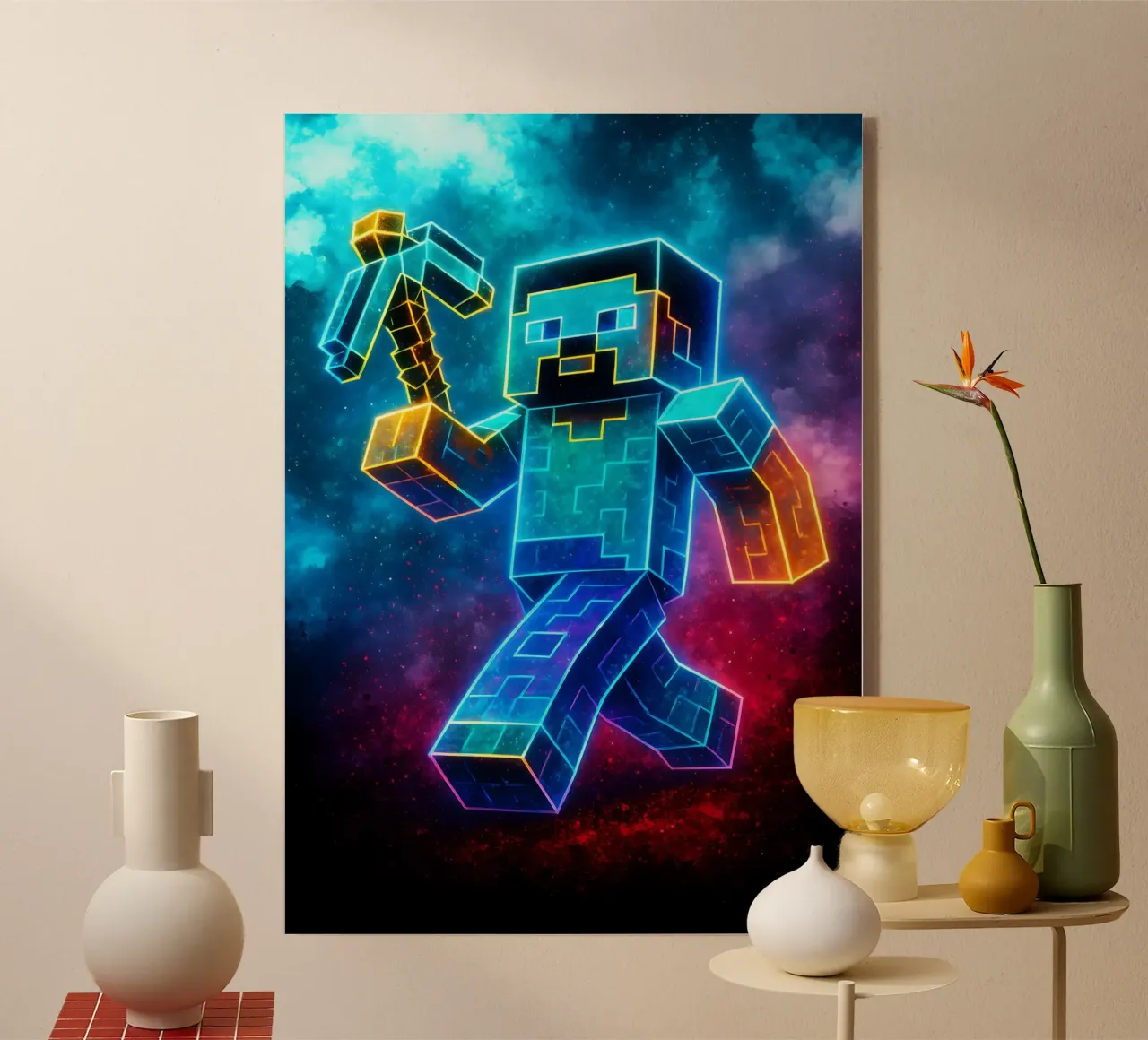 Soul Of Minecraft Steve acrylic glass by DGSoulheroes