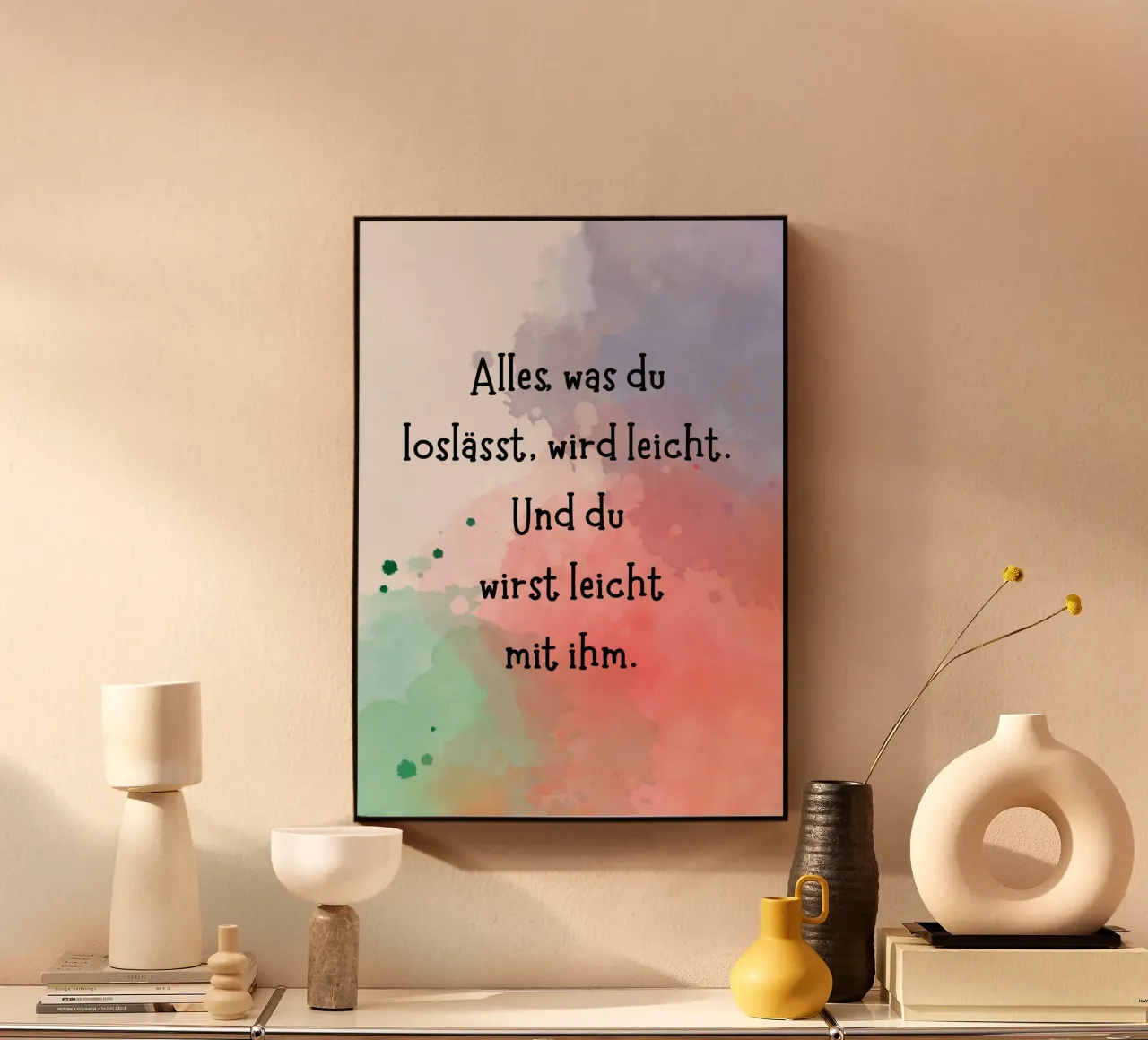 Loslassen acrylic glass by AESTHETIC VIBES by Isabel