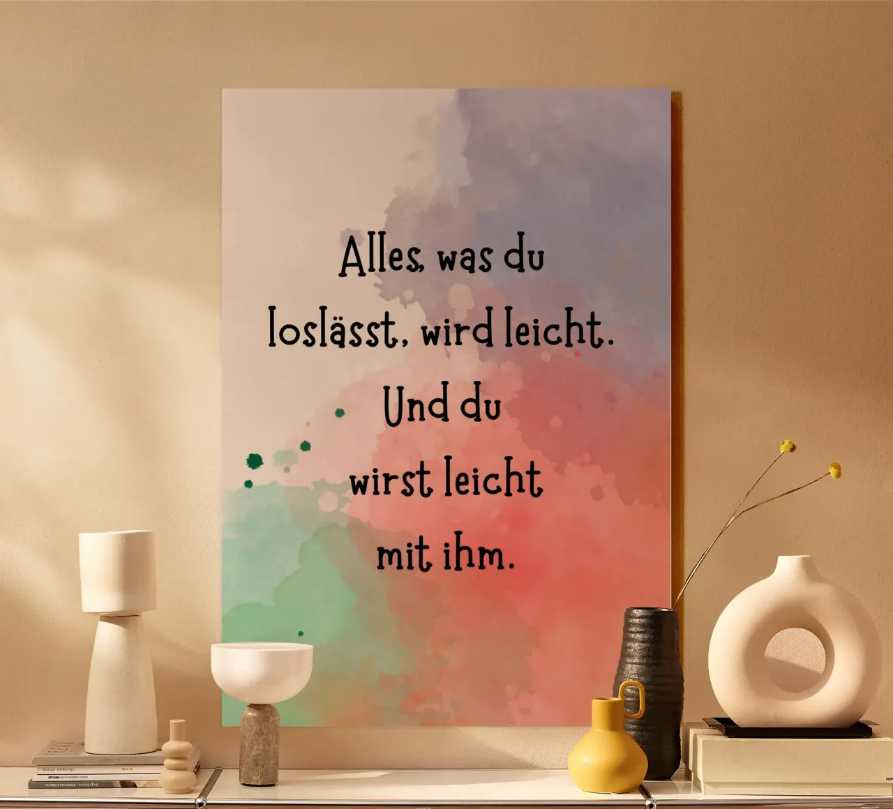 Loslassen acrylic glass by AESTHETIC VIBES by Isabel