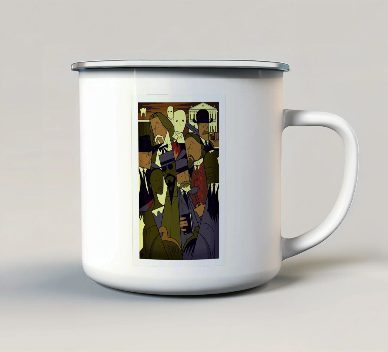DJANGO enamel mug by Ale Giorgini