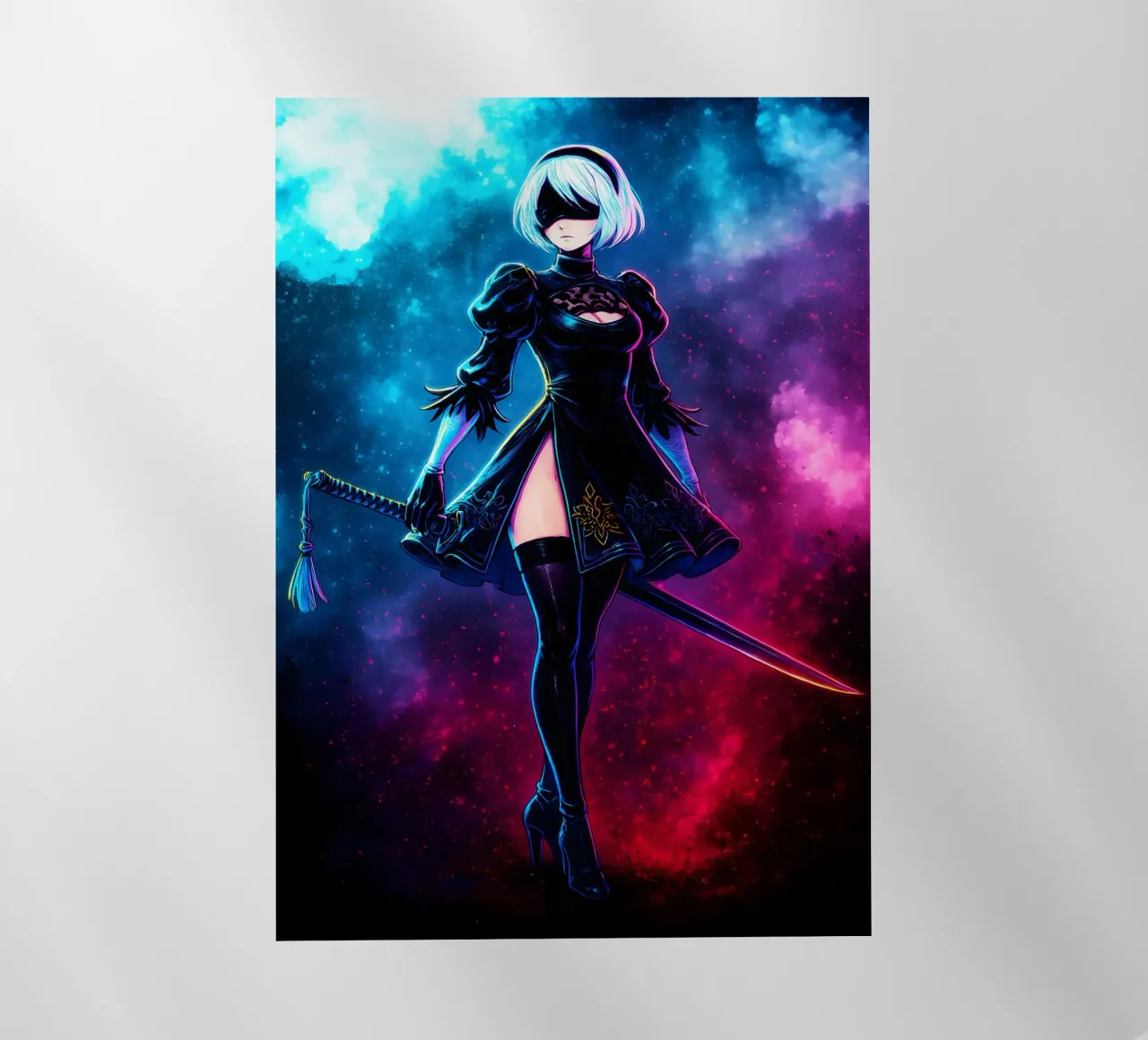 Soul Of Nier Automata 2B pellicola backlit da DGSoulheroes