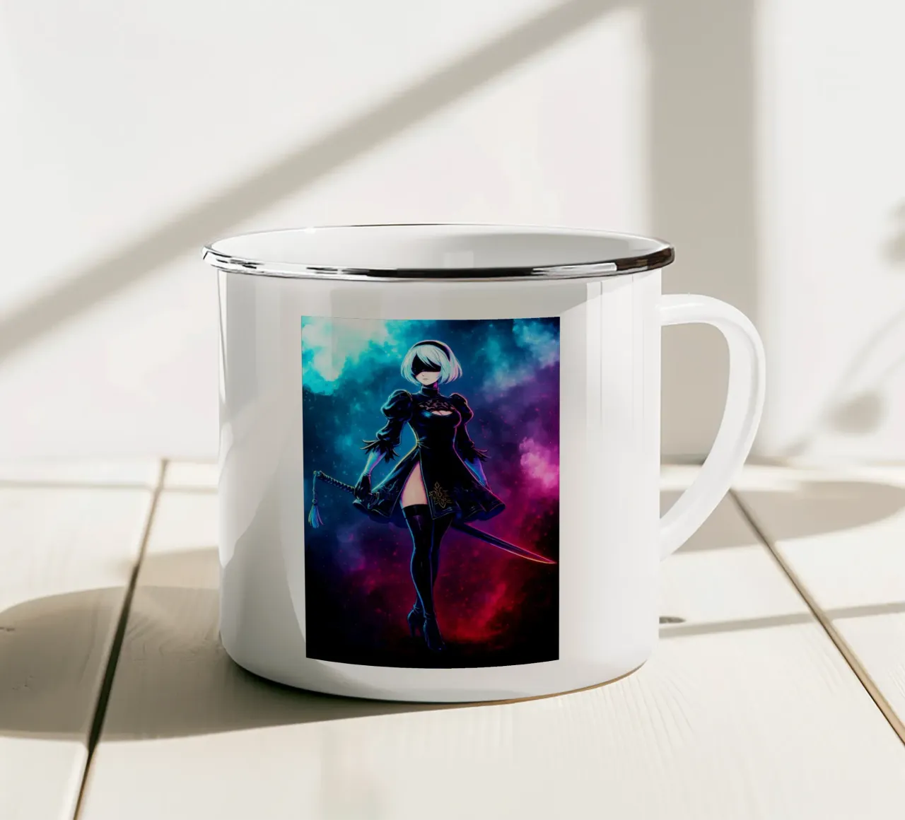 Soul Of Nier Automata 2B tazza in smalto da DGSoulheroes