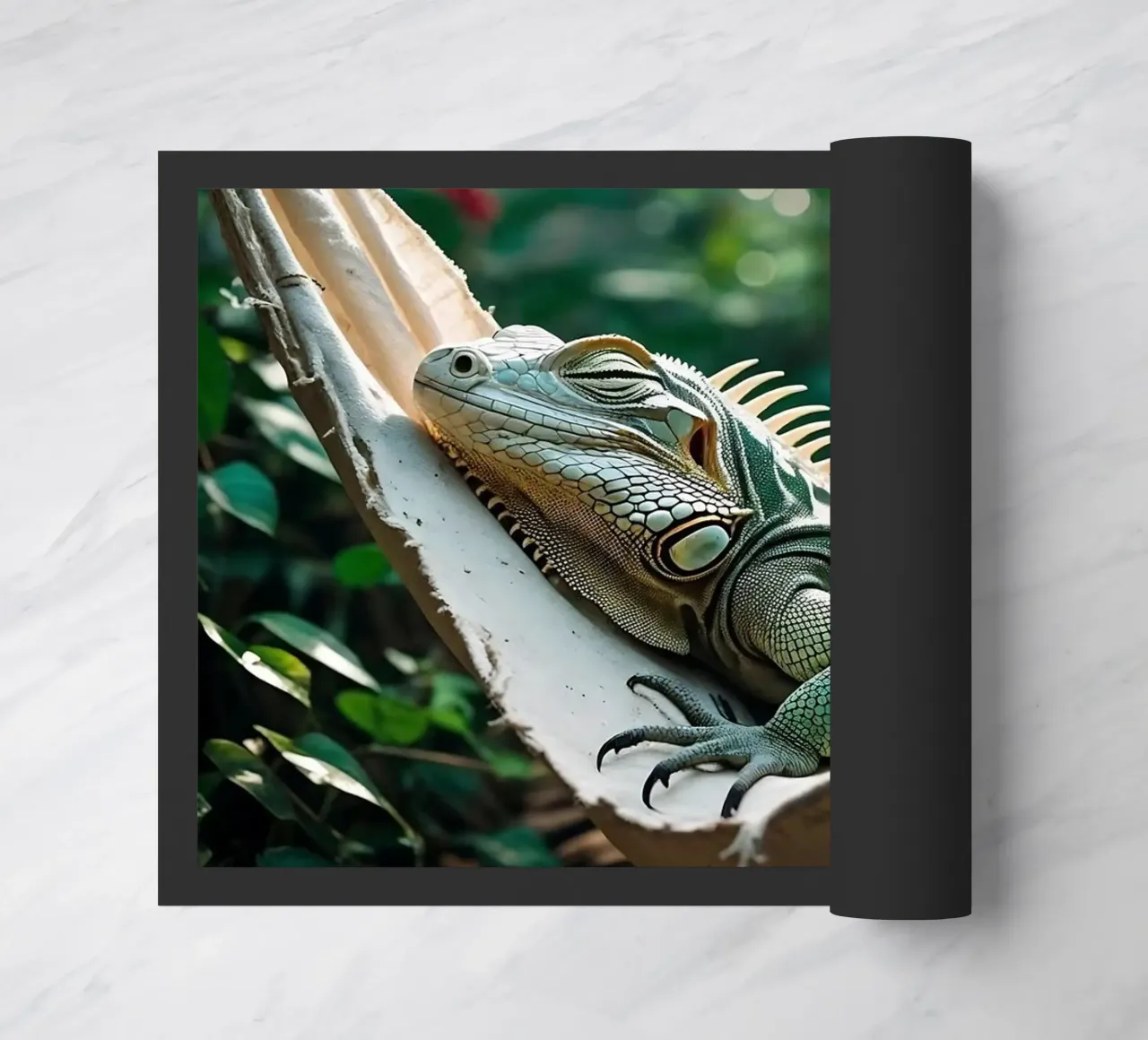 🌸🦎 iguana | Un po' di appeso, un po' di niente... (2) zerbino da Trinkets NL Design Studio