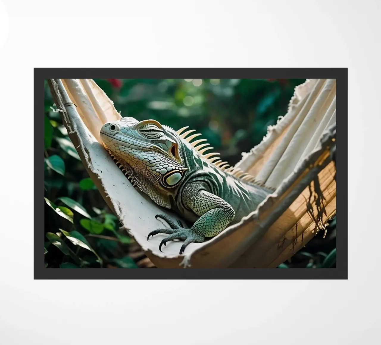 🌸🦎 iguana | Un po' di appeso, un po' di niente... (2) zerbino da Trinkets NL Design Studio