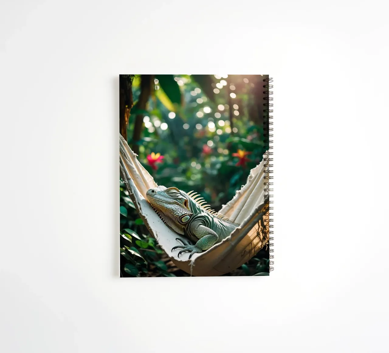 Iguanas | Bit of hanging, bit of nothing... (2) spiral notebook by Trinkets NL Design Studio