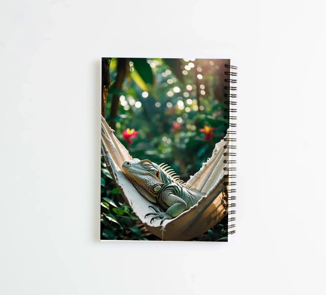 Iguanas | Bit of hanging, bit of nothing... (2) spiral notebook by Trinkets NL Design Studio