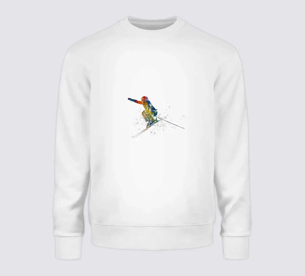 Sciatore in acquerello felpa da ⚽ Sports Pulse