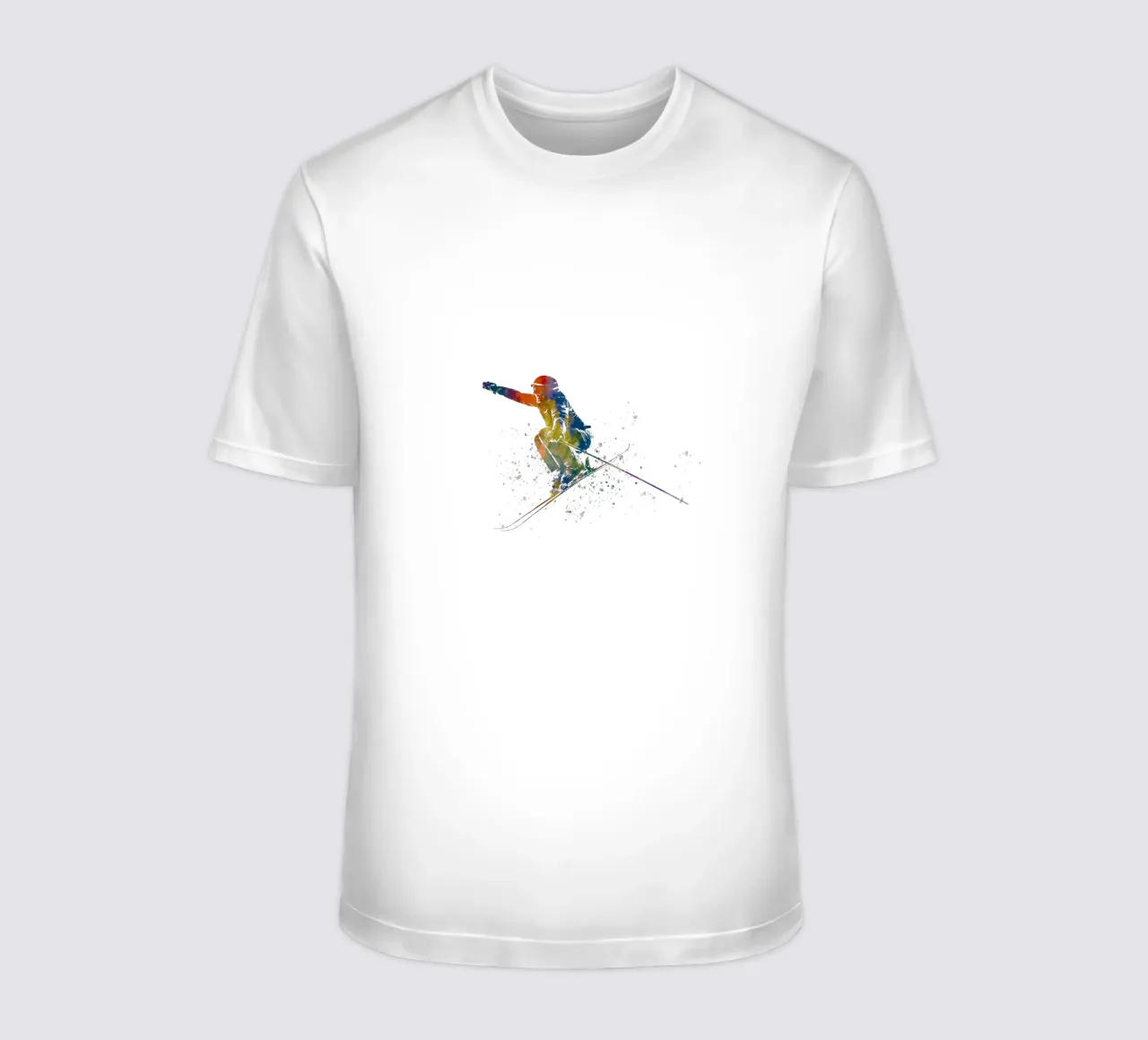Sciatore in acquerello t-shirt da ⚽ Sports Pulse