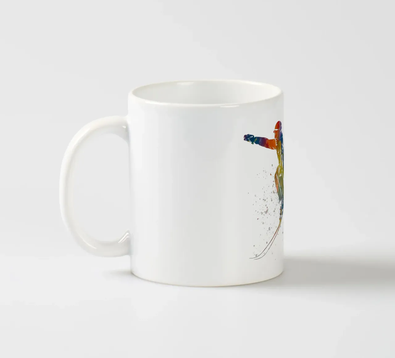 Sciatore in acquerello tazza in ceramica da ⚽ Sports Pulse