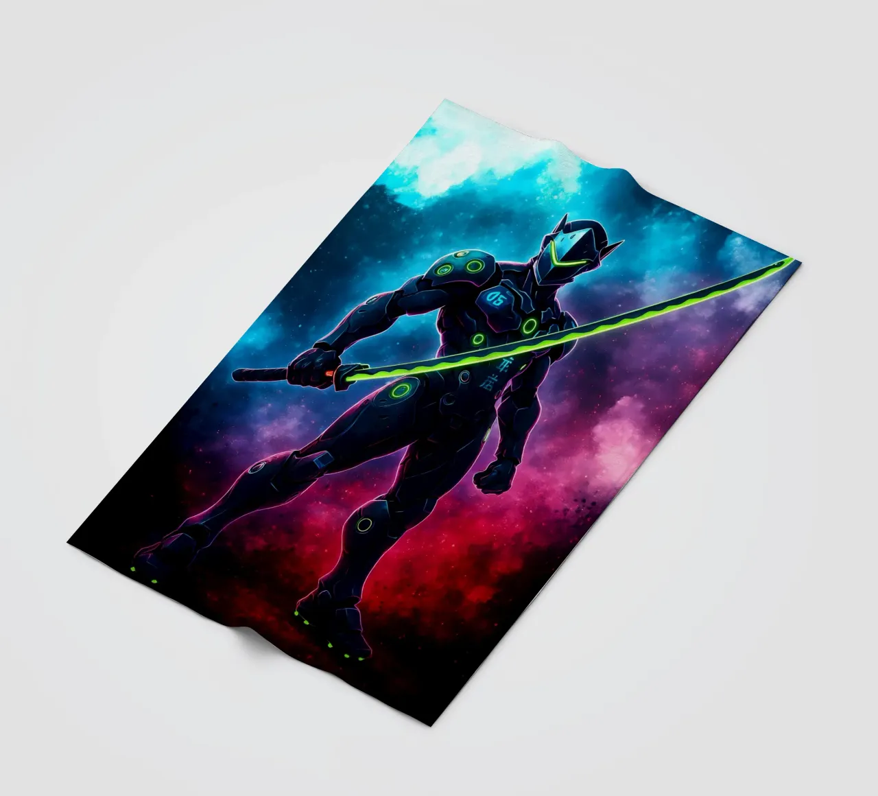 Soul Of Overwatch Genji fleece blanket by DGSoulheroes