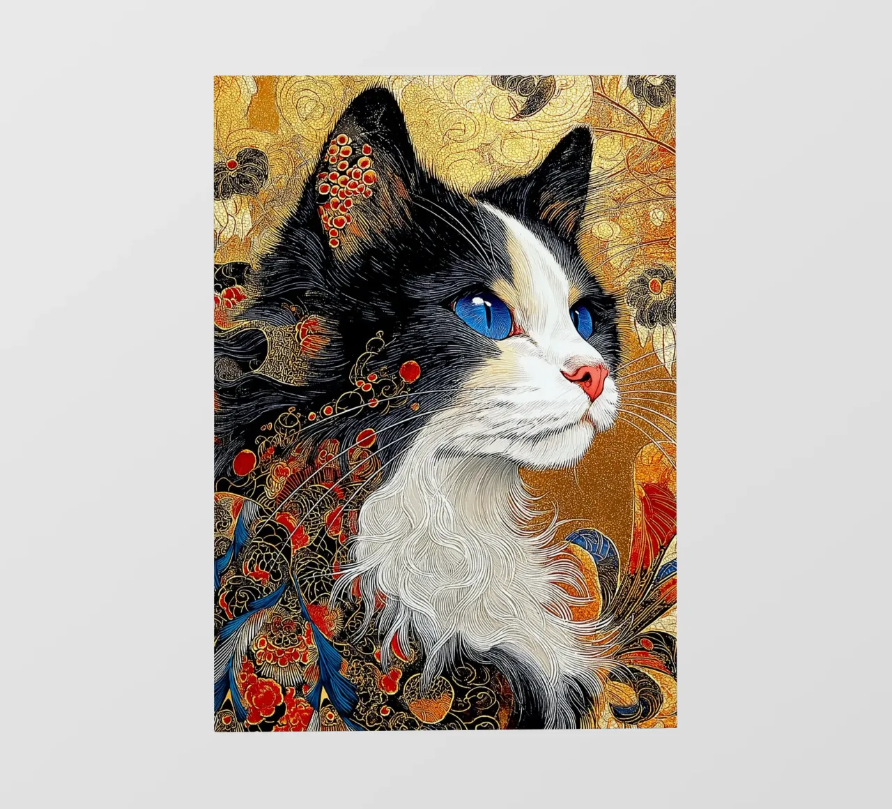 Gatto Ukiyo-e pellicola backlit da Pixel Pixie Dust