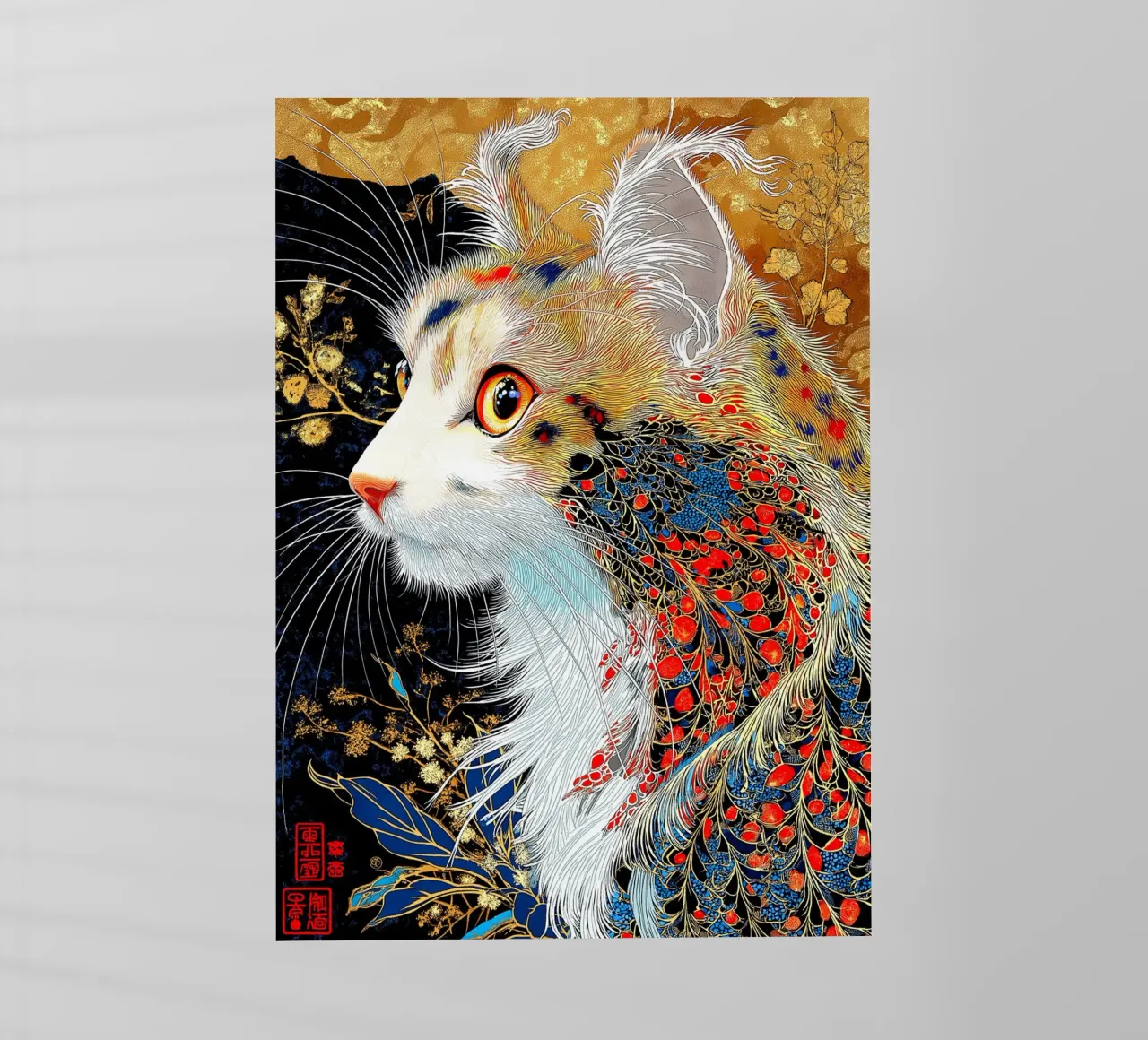 Gatto Ukiyo-e pellicola backlit da Pixel Pixie Dust
