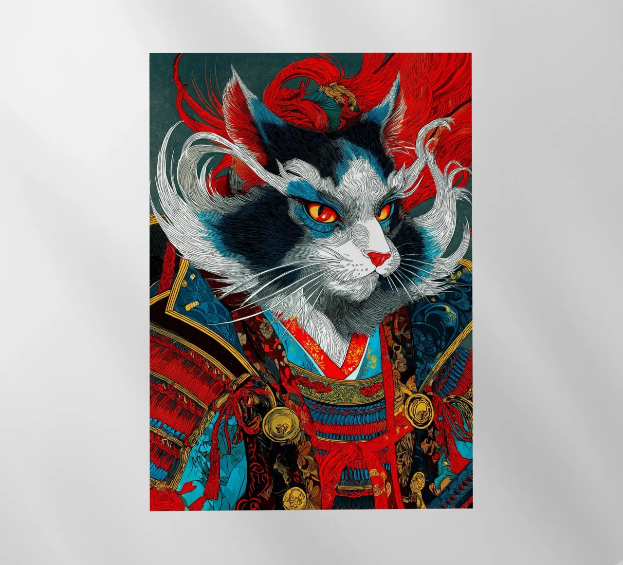 Gatto Ukiyo-e pellicola backlit da Pixel Pixie Dust