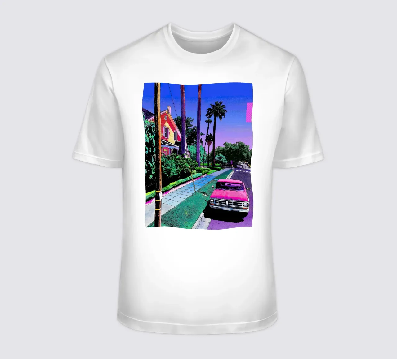 auto rosa Hiroshi Nagai t-shirt da MarshArt