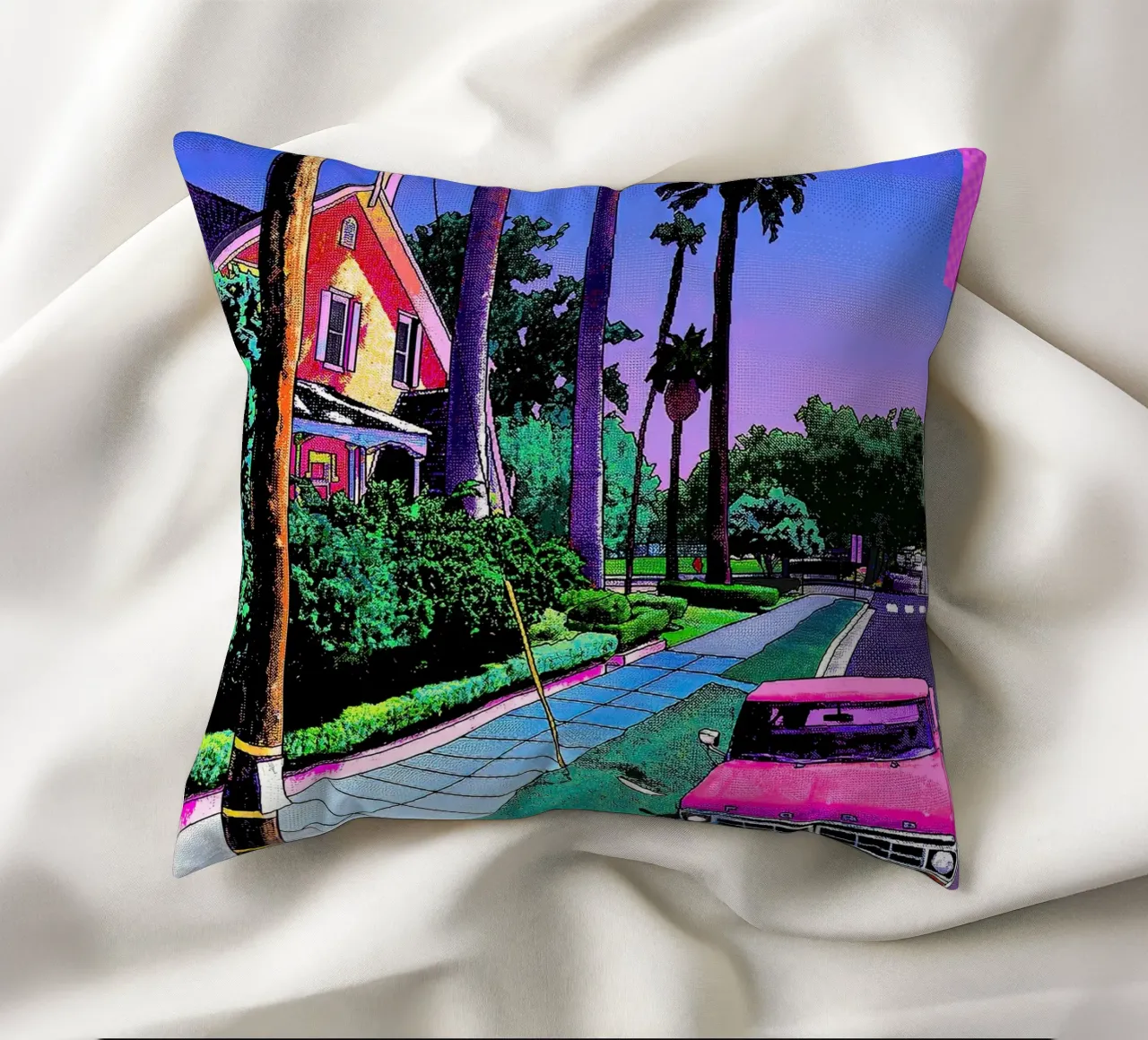 auto rosa Hiroshi Nagai cuscino da MarshArt