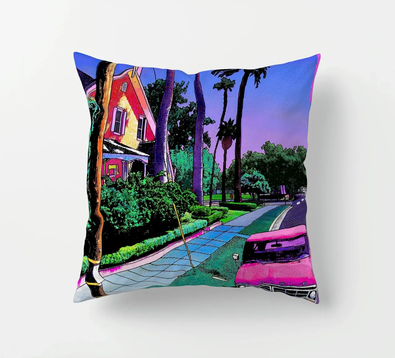 auto rosa Hiroshi Nagai cuscino da MarshArt