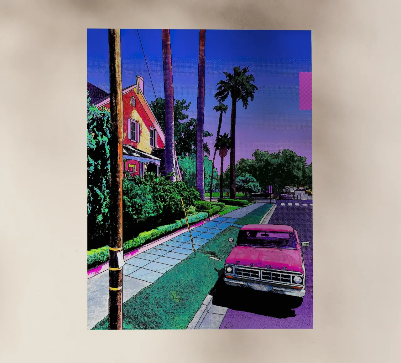 auto rosa Hiroshi Nagai pellicola backlit da MarshArt