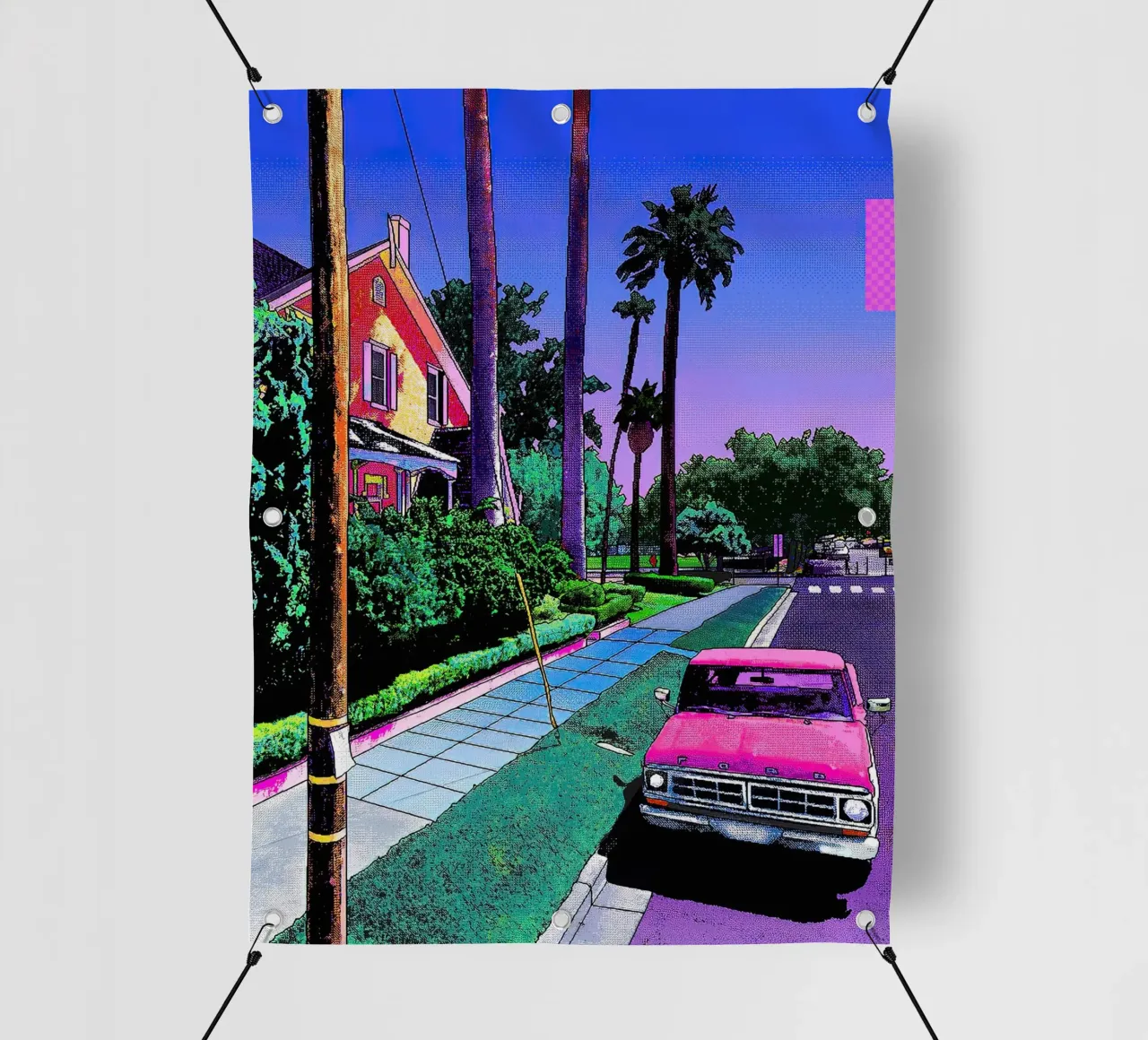auto rosa Hiroshi Nagai telo in pvc da MarshArt