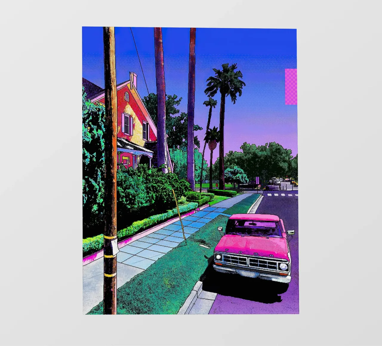 auto rosa Hiroshi Nagai telo in pvc da MarshArt