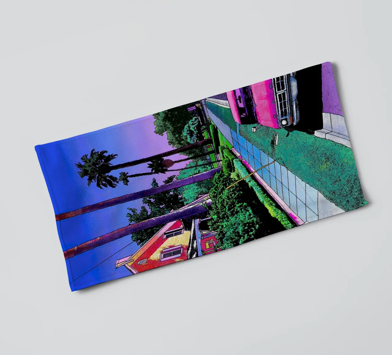 auto rosa Hiroshi Nagai asciugamano da bagno da MarshArt