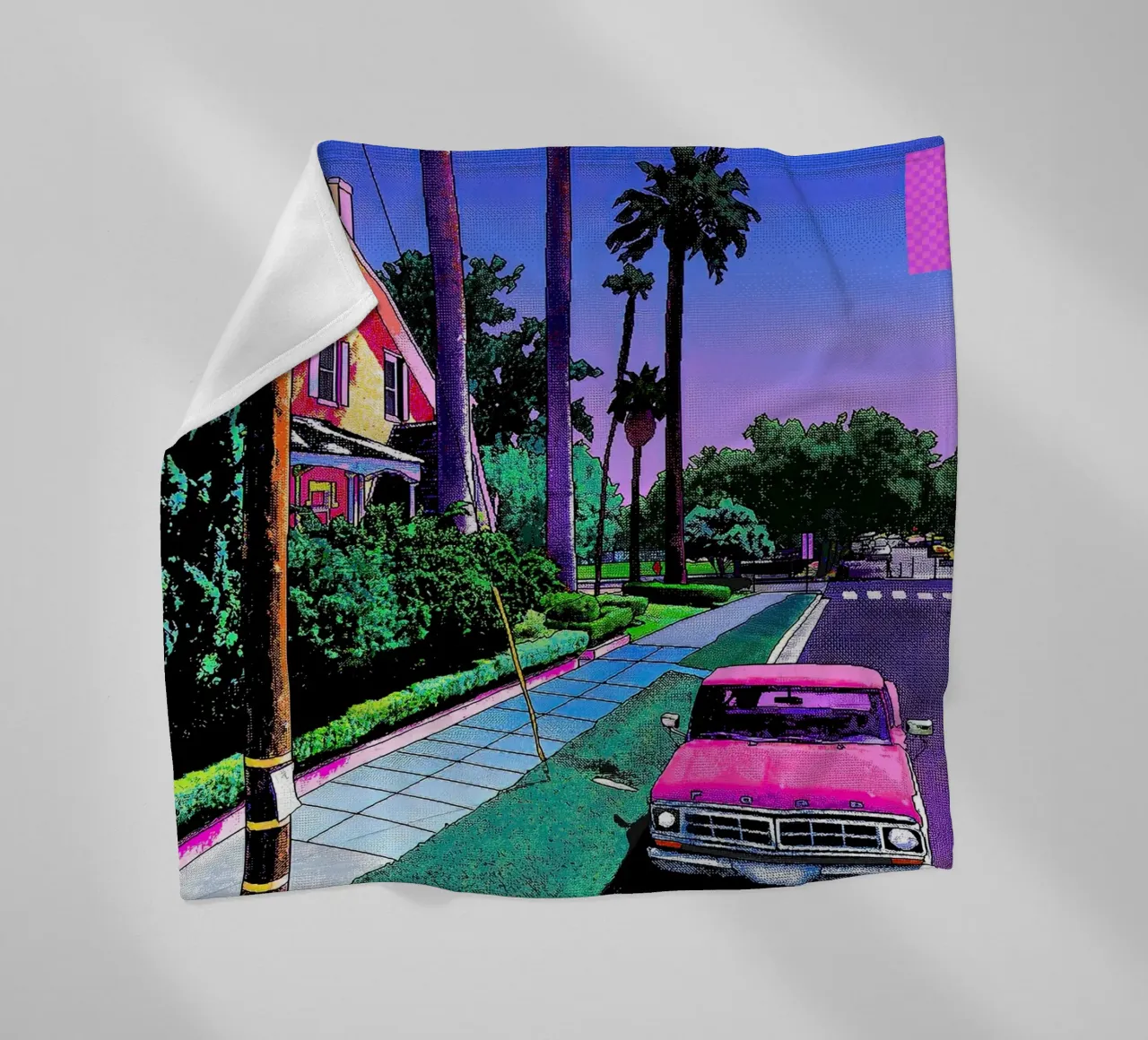 auto rosa Hiroshi Nagai coperta in pile da MarshArt