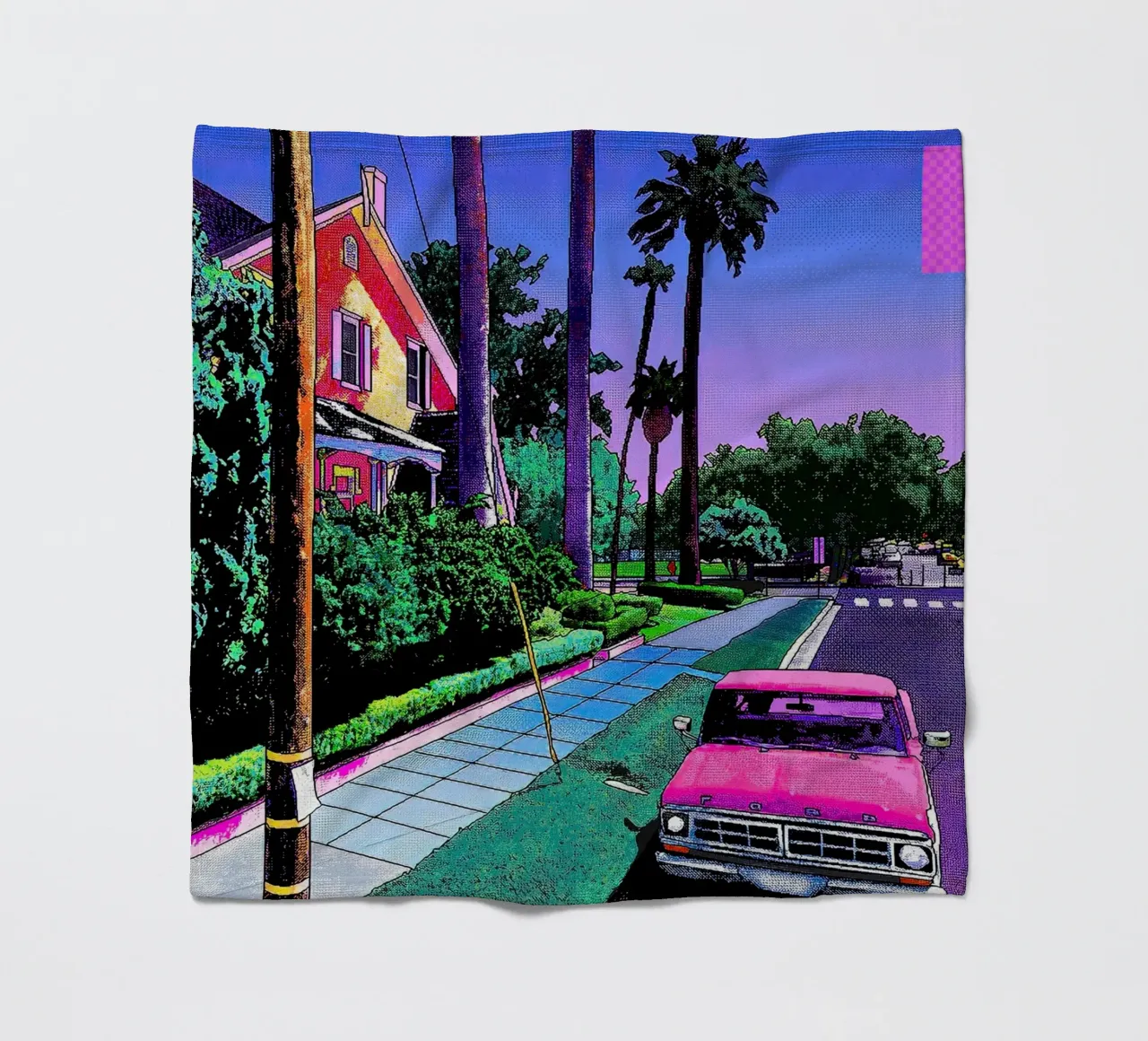 auto rosa Hiroshi Nagai coperta in pile da MarshArt