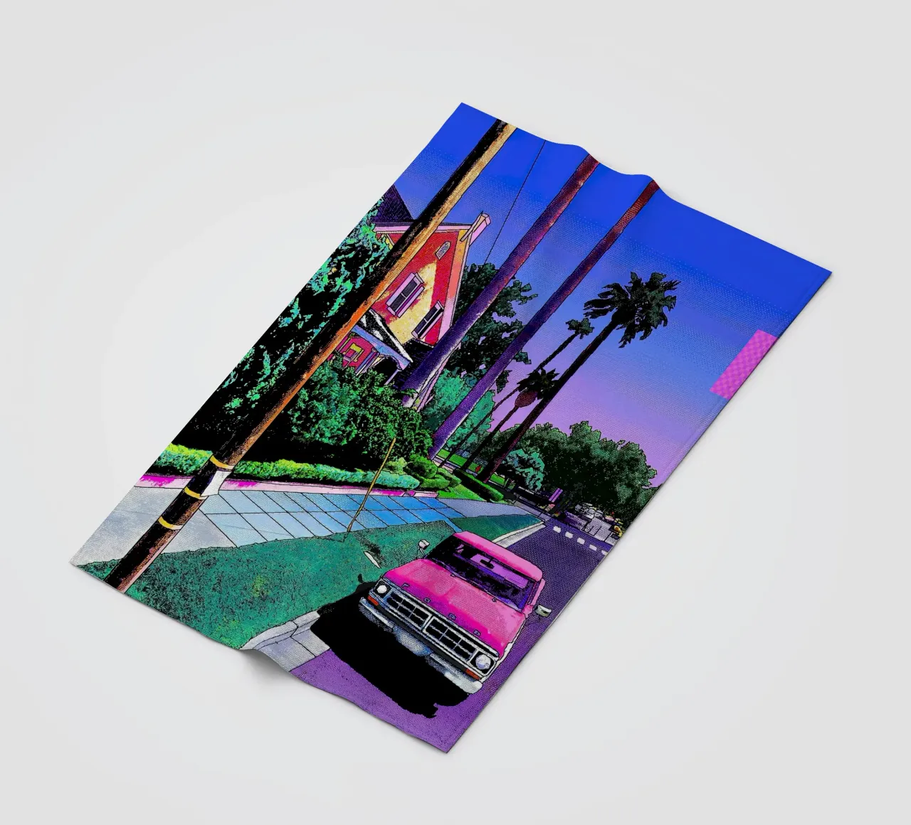 auto rosa Hiroshi Nagai coperta in pile da MarshArt