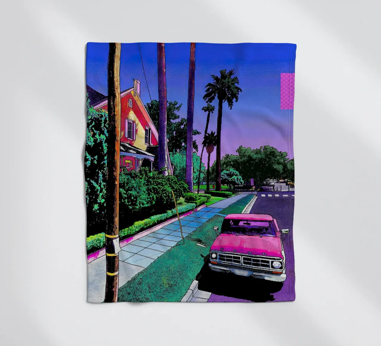 auto rosa Hiroshi Nagai coperta in pile da MarshArt