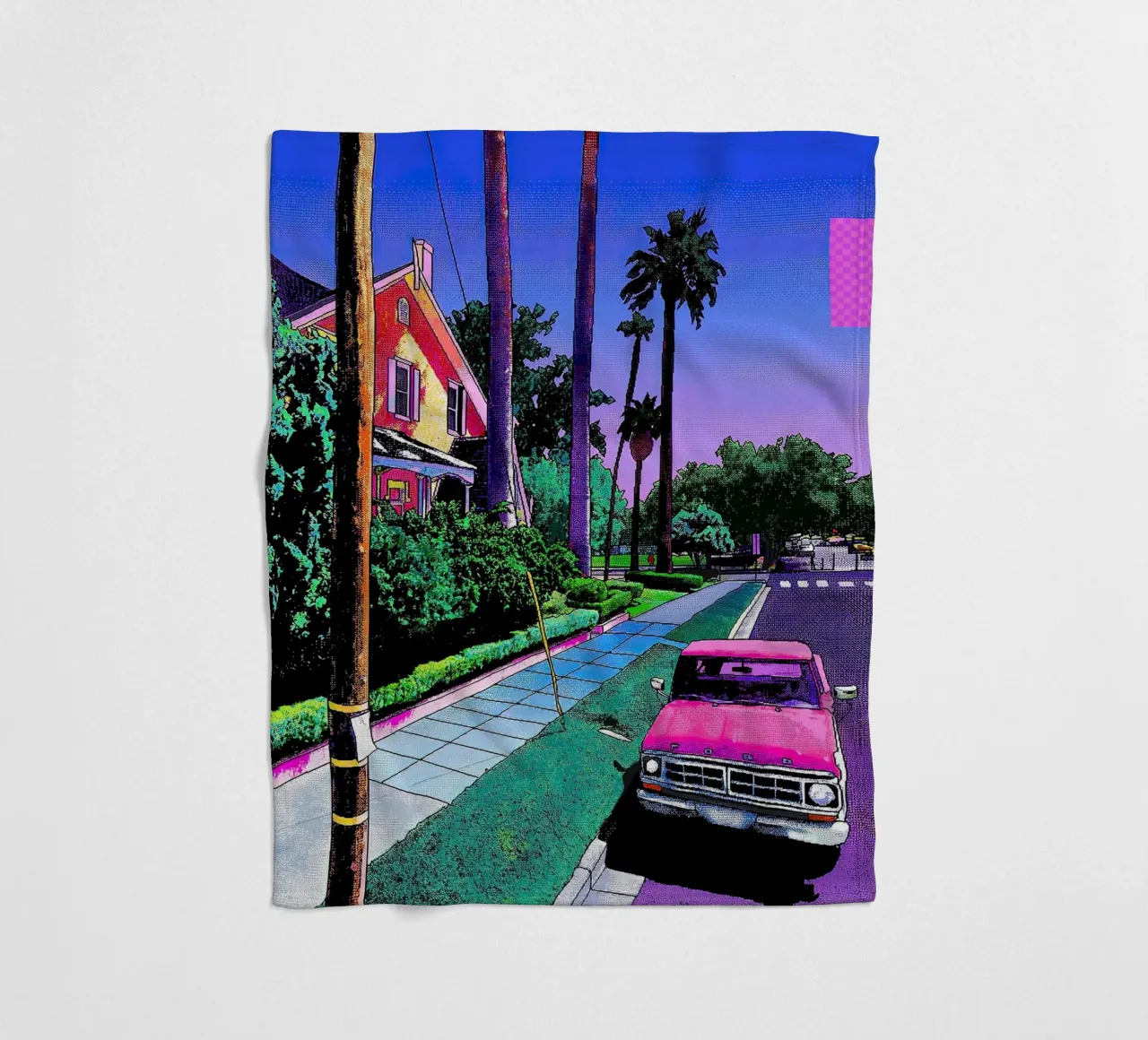 auto rosa Hiroshi Nagai coperta in pile da MarshArt