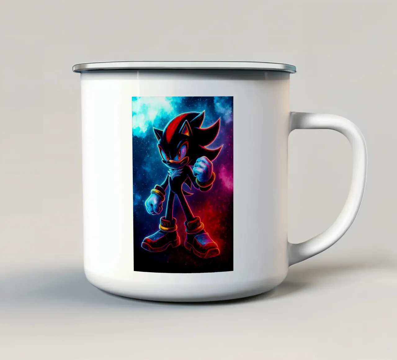 Soul Of Sonic the Hedgehog Shadow tazza in smalto da DGSoulheroes