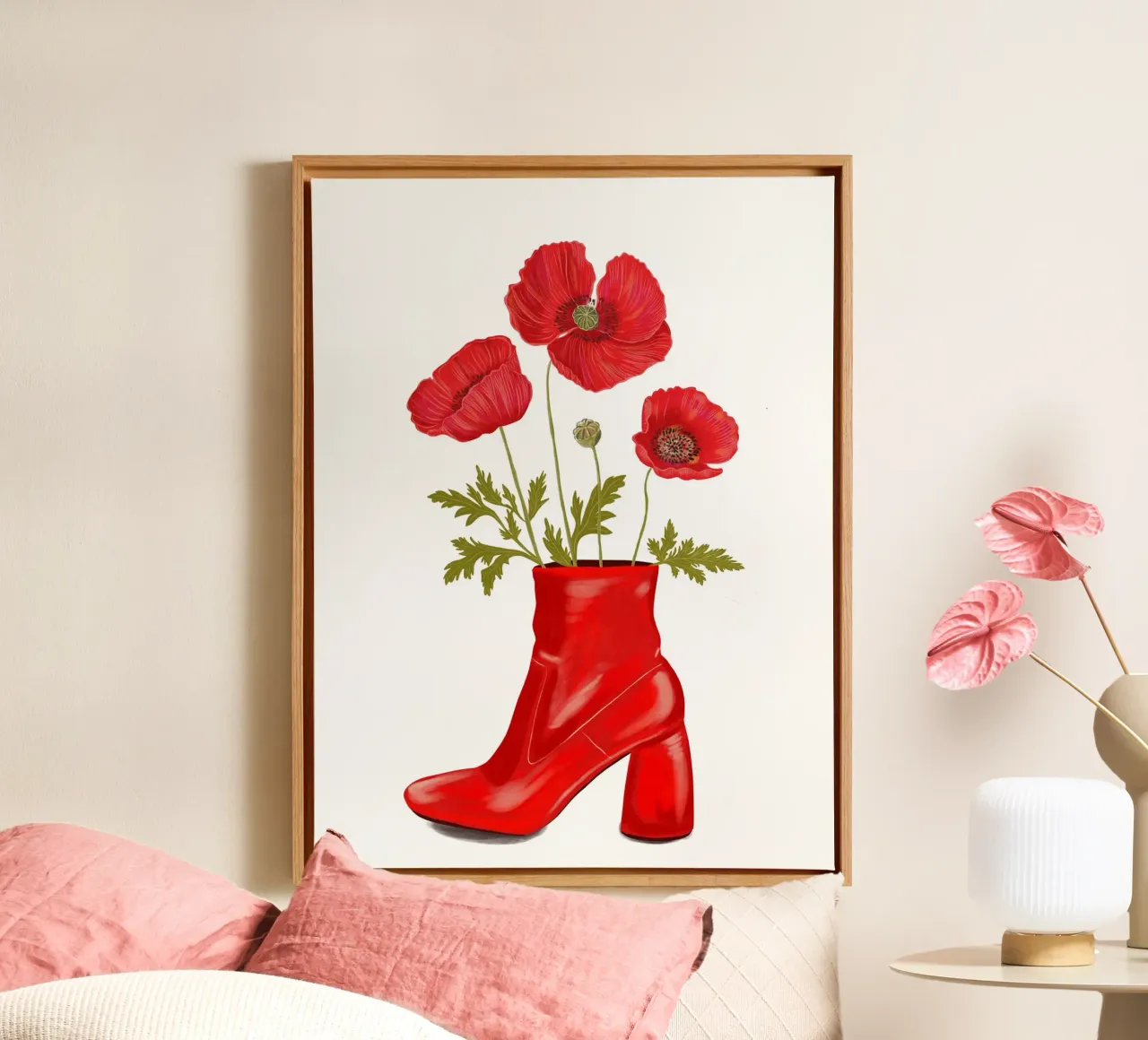 Poppier to Go tela con Cornice a cassetta da Illustration Raissa Oltmanns