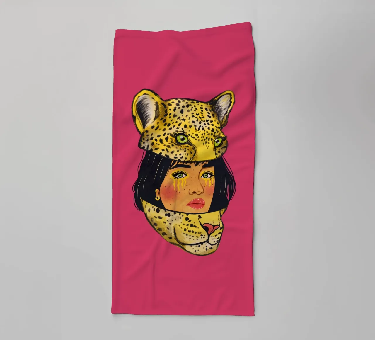 Tough on the outside, soft on the inside towel by Illustration Raissa Oltmanns