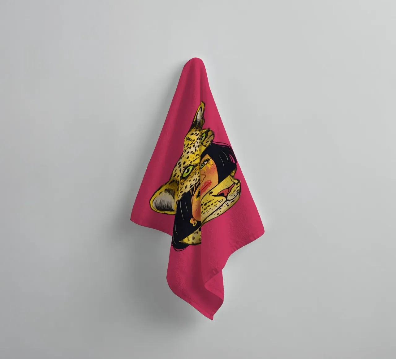 Tough on the outside, soft on the inside towel by Illustration Raissa Oltmanns